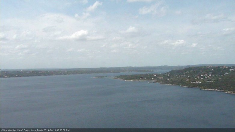 Lake Travis webcam, April 16, 2019 1:10 PM CT