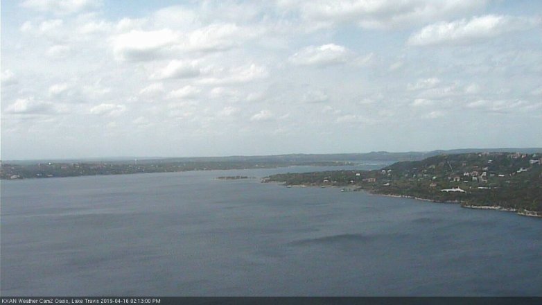 Lake Travis webcam, April 16, 2019 1:15 PM CT