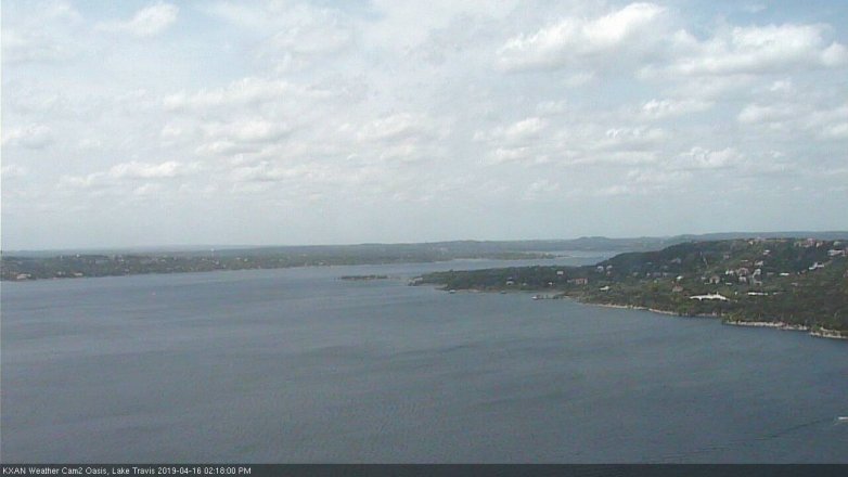 Lake Travis webcam, April 16, 2019 1:20 PM CT