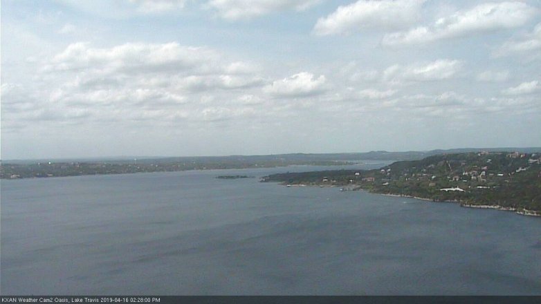 Lake Travis webcam, April 16, 2019 1:30 PM CT