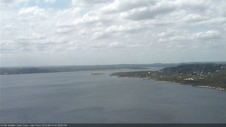 Lake Travis webcam, April 16, 2019 1:40 PM CT