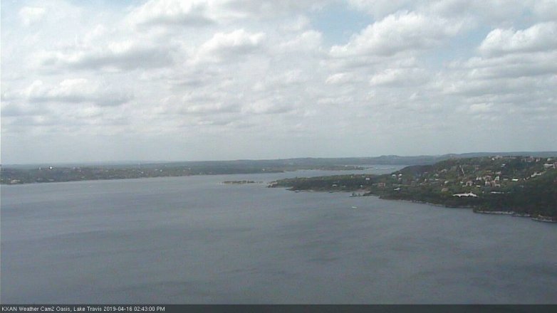 Lake Travis webcam, April 16, 2019 1:45 PM CT