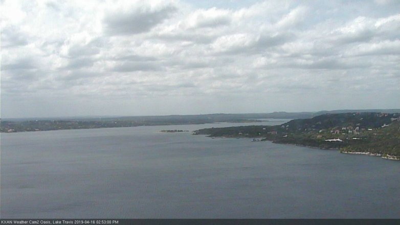 Lake Travis webcam, April 16, 2019 1:55 PM CT