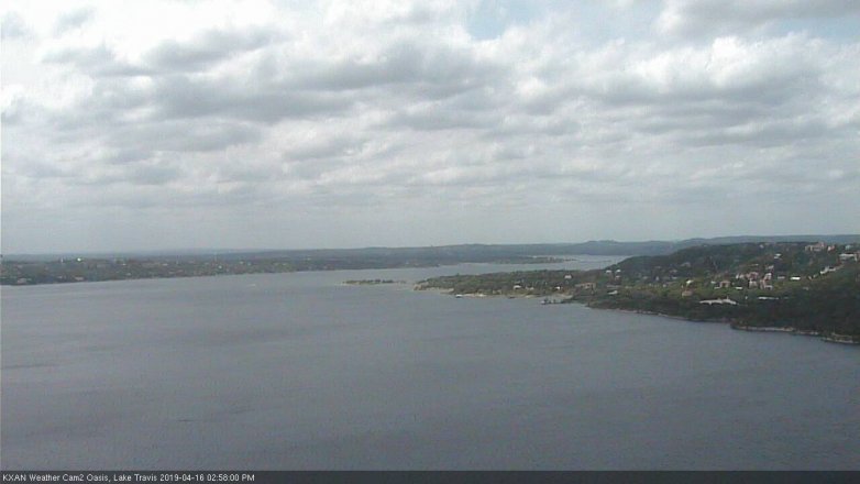 Lake Travis webcam, April 16, 2019 2:00 PM CT