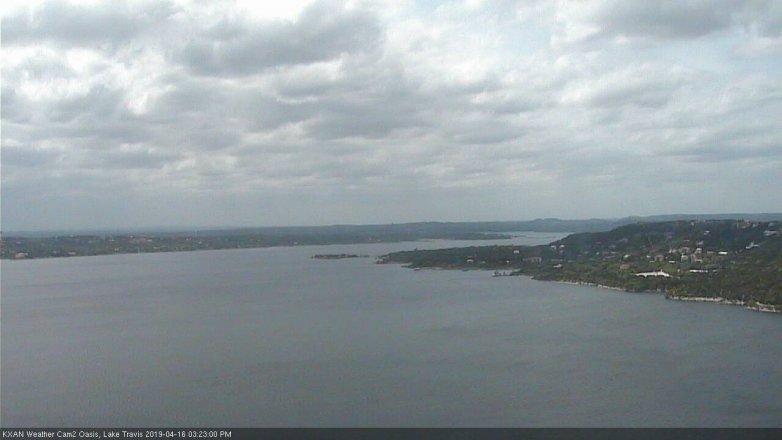 Lake Travis webcam, April 16, 2019 2:25 PM CT