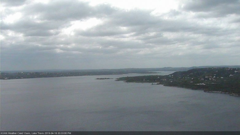 Lake Travis webcam, April 16, 2019 2:35 PM CT