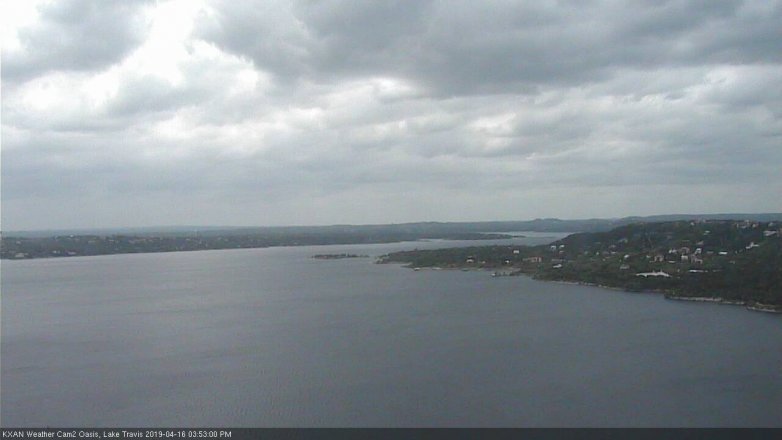 Lake Travis webcam, April 16, 2019 2:55 PM CT
