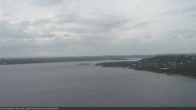 Lake Travis webcam, April 16, 2019 3:55 PM CT