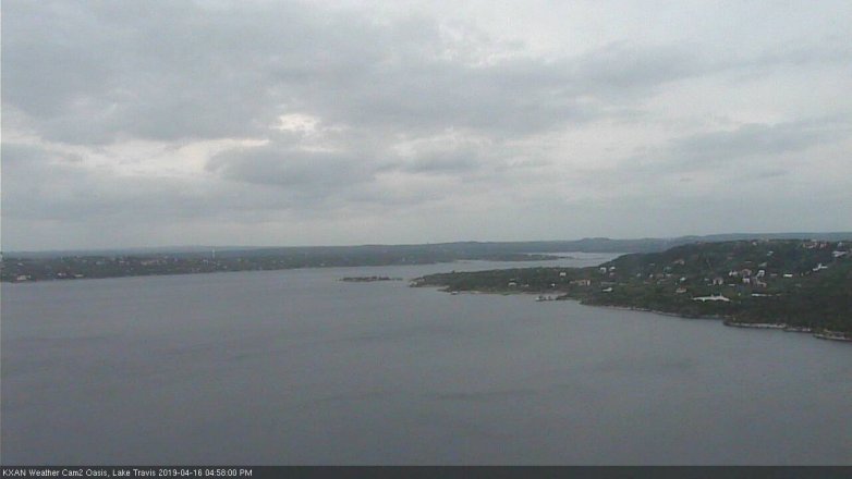 Lake Travis webcam, April 16, 2019 4:00 PM CT