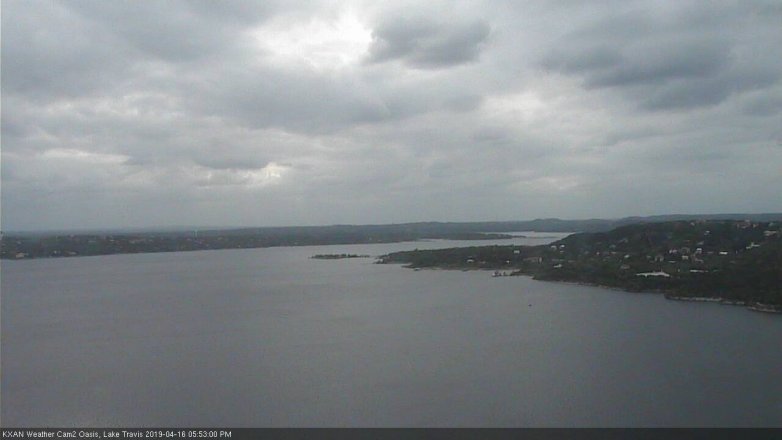 Lake Travis webcam, April 16, 2019 4:55 PM CT