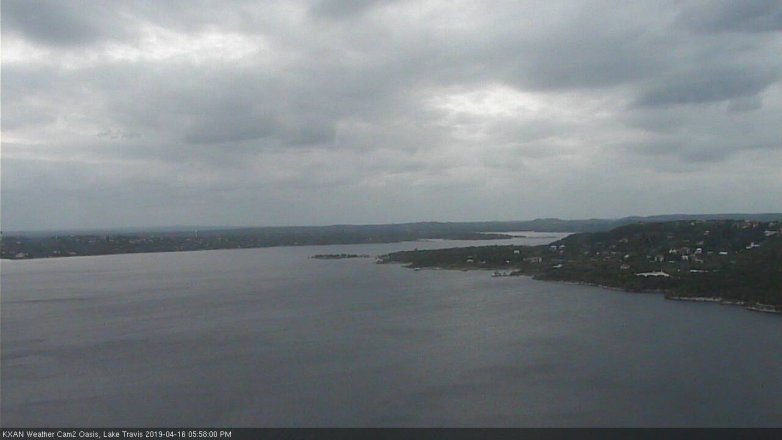 Lake Travis webcam, April 16, 2019 5:00 PM CT