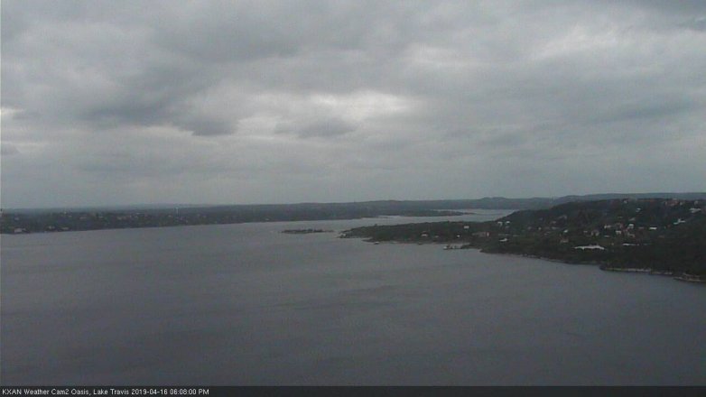 Lake Travis webcam, April 16, 2019 5:10 PM CT