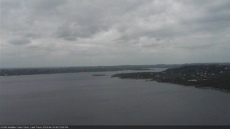 Lake Travis webcam, April 16, 2019 5:15 PM CT