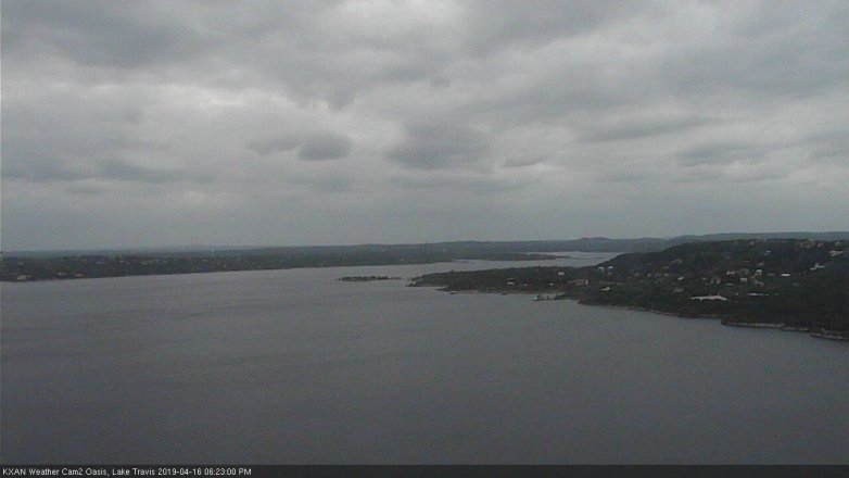 Lake Travis webcam, April 16, 2019 5:25 PM CT