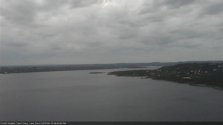 Lake Travis webcam, April 16, 2019 5:45 PM CT