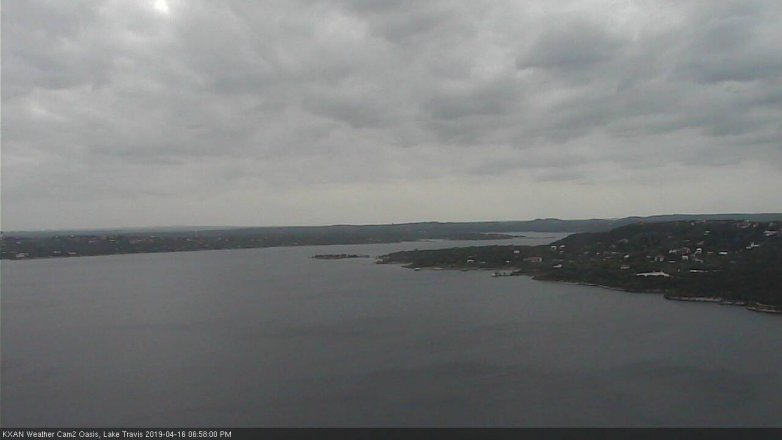 Lake Travis webcam, April 16, 2019 6:00 PM CT