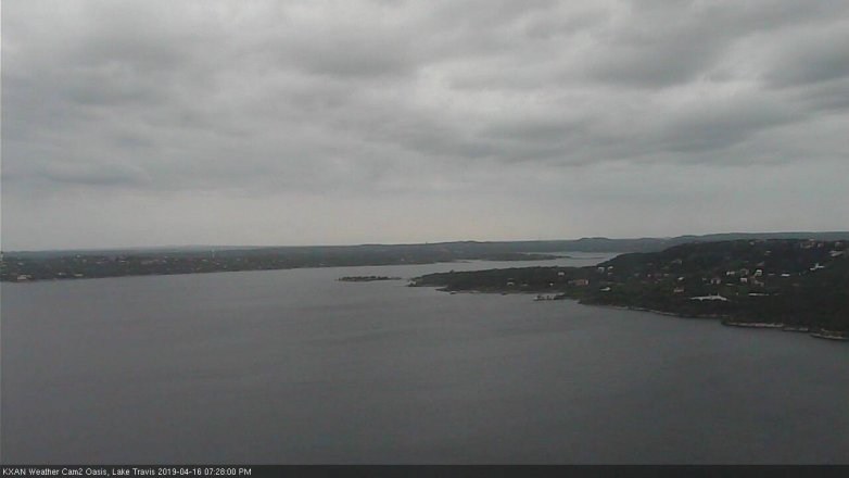 Lake Travis webcam, April 16, 2019 6:30 PM CT