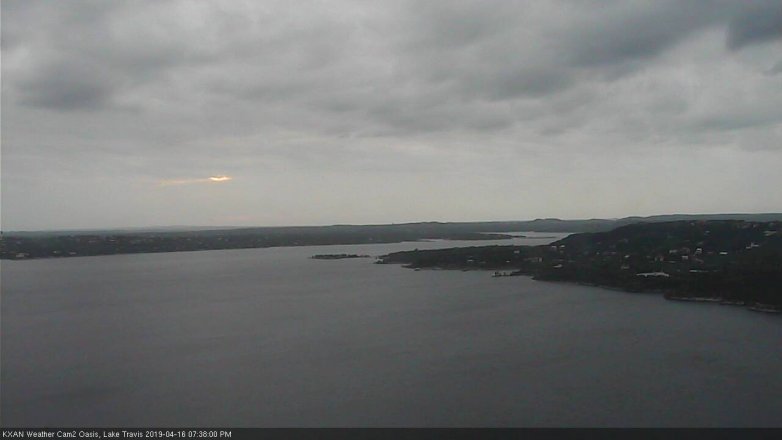 Lake Travis webcam, April 16, 2019 6:40 PM CT