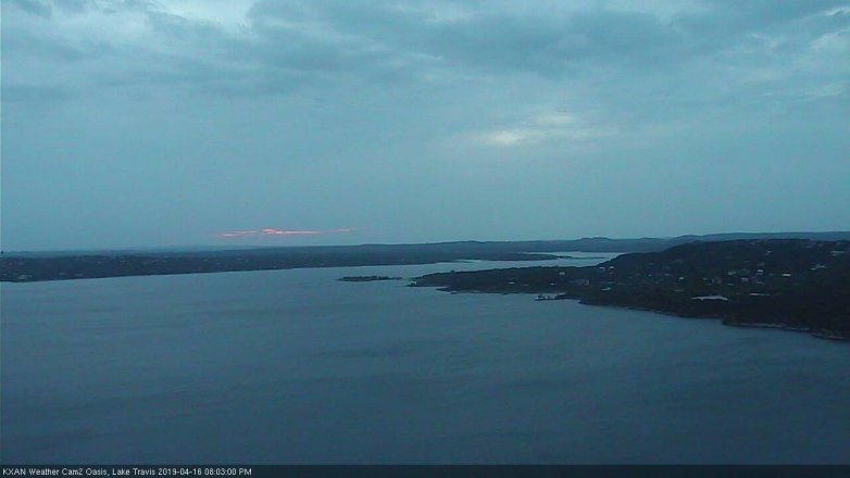 Lake Travis webcam, April 16, 2019 7:05 PM CT