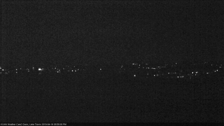 Lake Travis webcam, April 16, 2019 9:00 PM CT