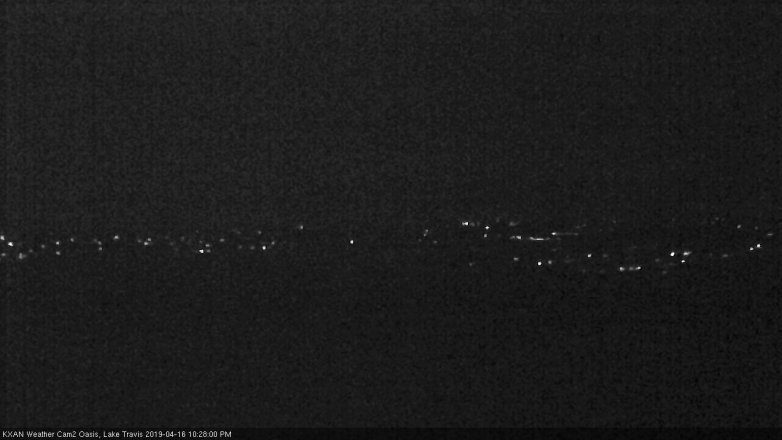 Lake Travis webcam, April 16, 2019 9:30 PM CT