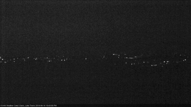Lake Travis webcam, April 16, 2019 9:45 PM CT