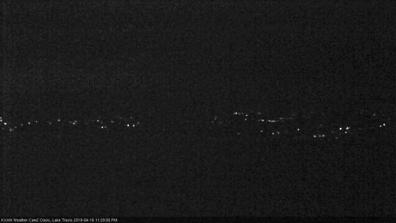 Lake Travis webcam, April 16, 2019 10:30 PM CT