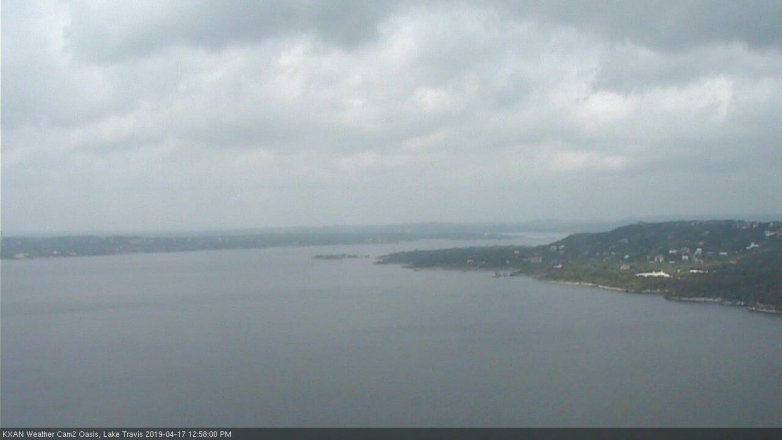 Lake Travis webcam, April 17, 2019 12:00 PM CT