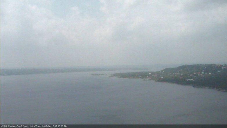 Lake Travis webcam, April 17, 2019 1:40 PM CT