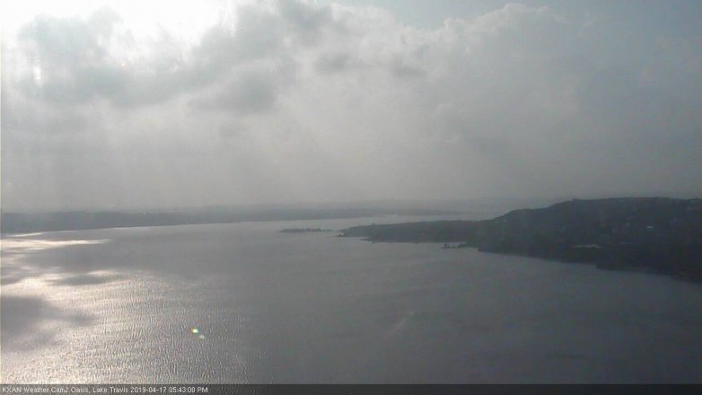 Lake Travis webcam, April 17, 2019 4:45 PM CT