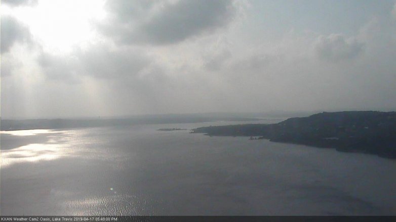 Lake Travis webcam, April 17, 2019 4:50 PM CT