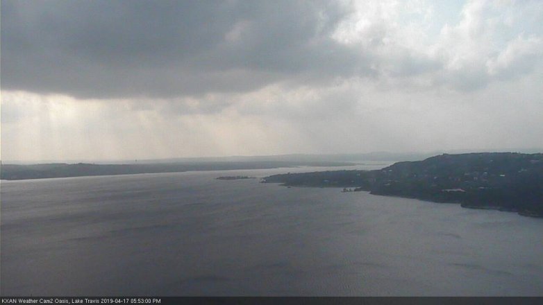Lake Travis webcam, April 17, 2019 4:55 PM CT