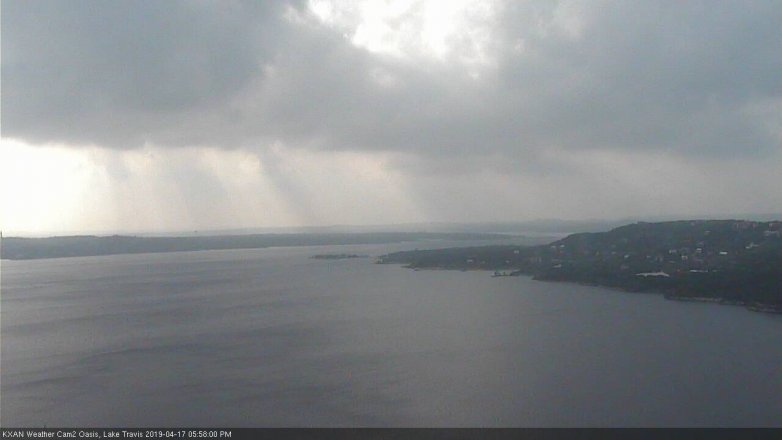 Lake Travis webcam, April 17, 2019 5:00 PM CT