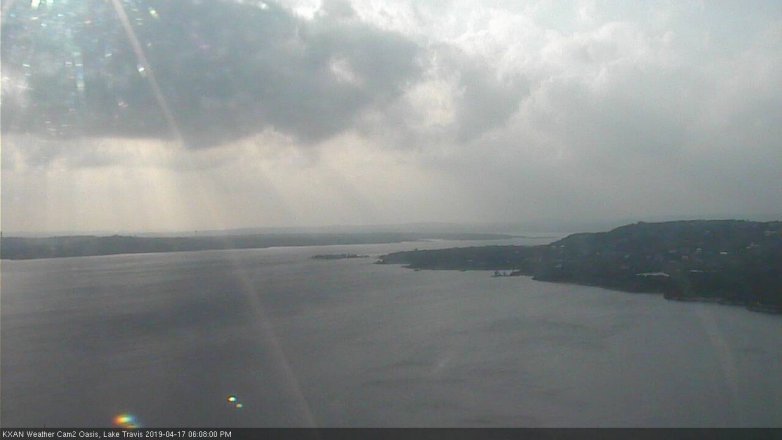 Lake Travis webcam, April 17, 2019 5:10 PM CT