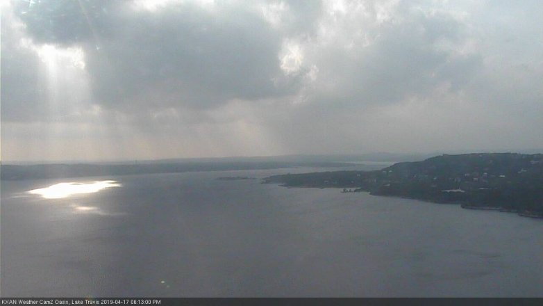 Lake Travis webcam, April 17, 2019 5:15 PM CT