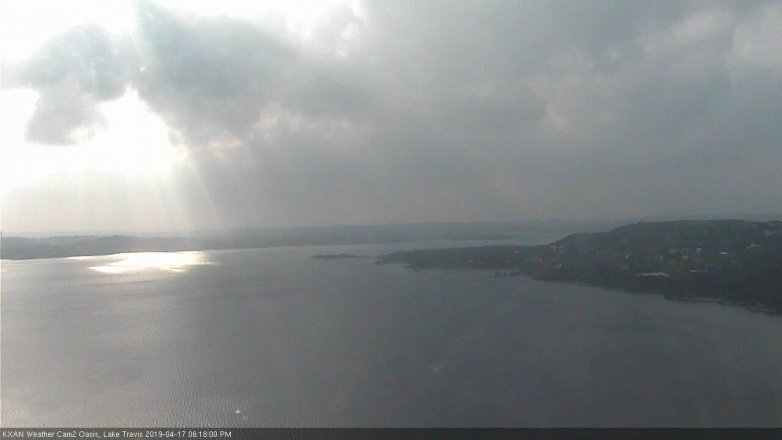 Lake Travis webcam, April 17, 2019 5:20 PM CT