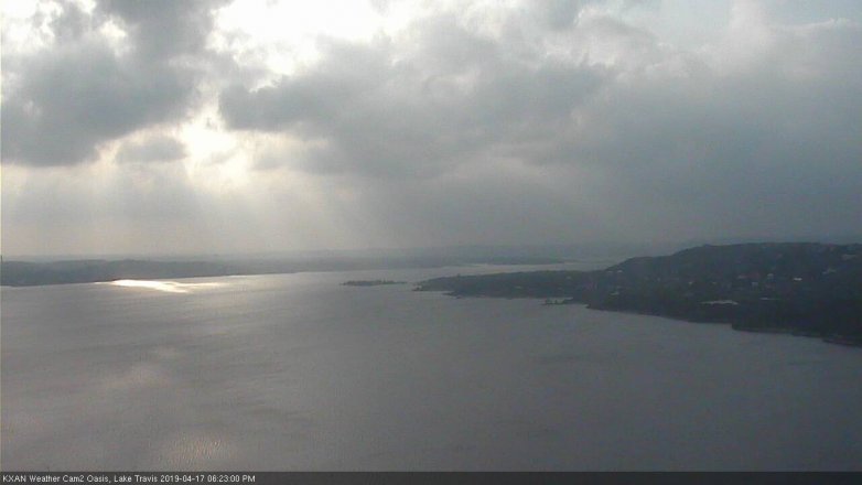 Lake Travis webcam, April 17, 2019 5:25 PM CT