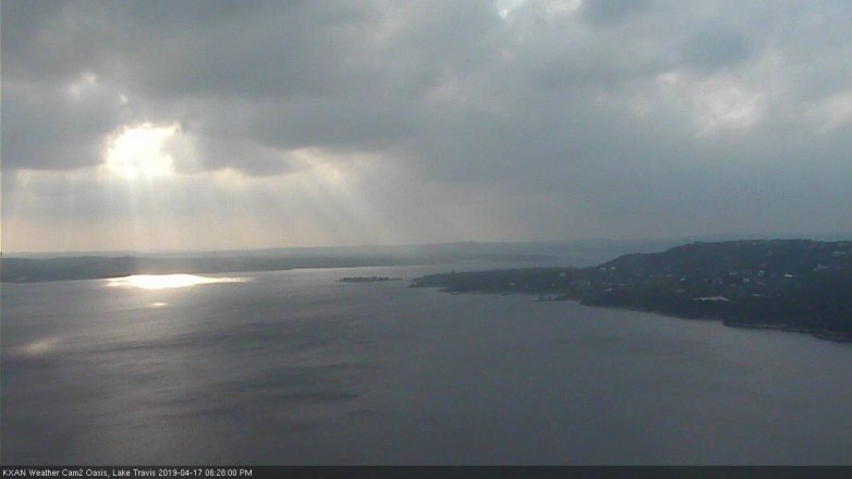 Lake Travis webcam, April 17, 2019 5:30 PM CT