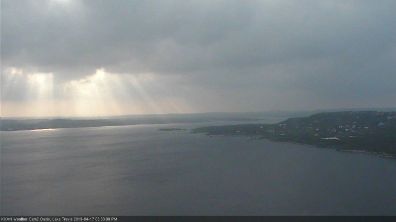 Lake Travis webcam, April 17, 2019 5:35 PM CT