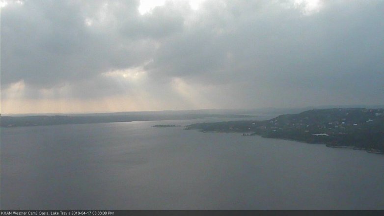 Lake Travis webcam, April 17, 2019 5:40 PM CT