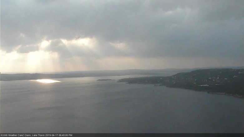 Lake Travis webcam, April 17, 2019 5:50 PM CT