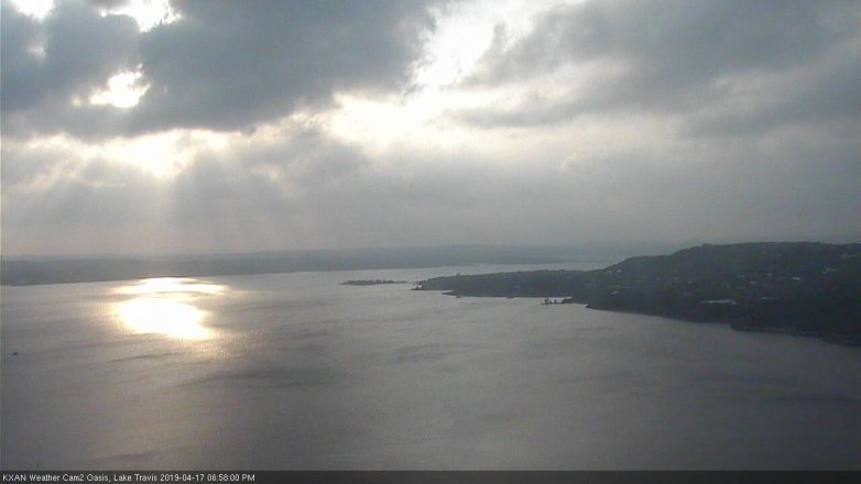 Lake Travis webcam, April 17, 2019 6:00 PM CT