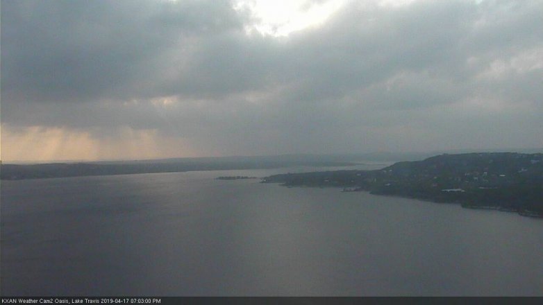 Lake Travis webcam, April 17, 2019 6:05 PM CT