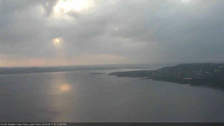 Lake Travis webcam, April 17, 2019 6:15 PM CT