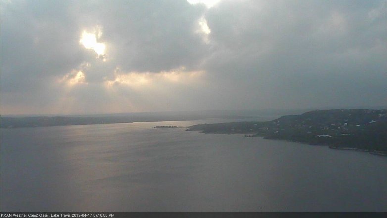 Lake Travis webcam, April 17, 2019 6:20 PM CT
