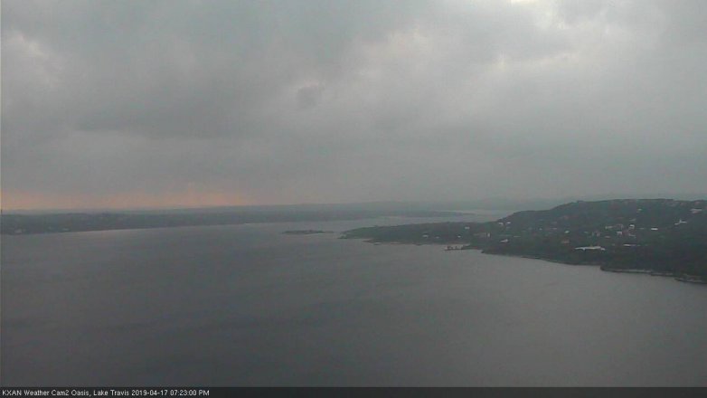 Lake Travis webcam, April 17, 2019 6:25 PM CT