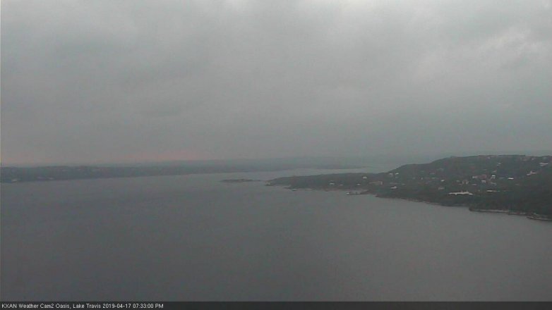 Lake Travis webcam, April 17, 2019 6:35 PM CT