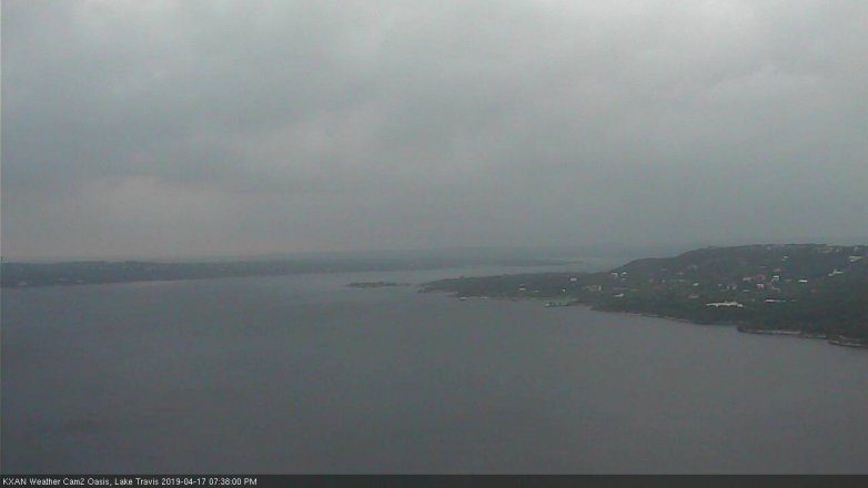 Lake Travis webcam, April 17, 2019 6:40 PM CT