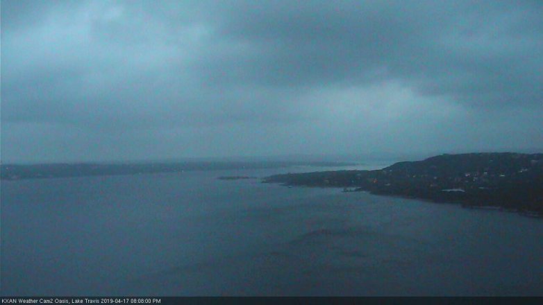Lake Travis webcam, April 17, 2019 7:10 PM CT