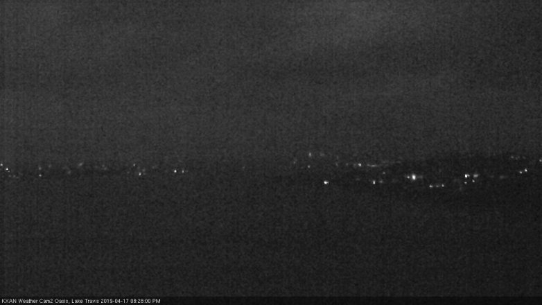 Lake Travis webcam, April 17, 2019 7:30 PM CT